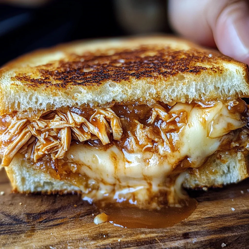 BBQ Chicken Grilled Cheese Sandwich