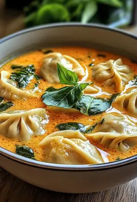 Easy Thai Red Curry Dumpling Soup