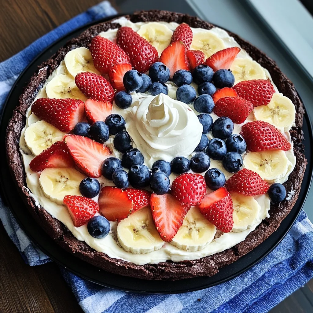 Fruity Brownie Dessert Pizza