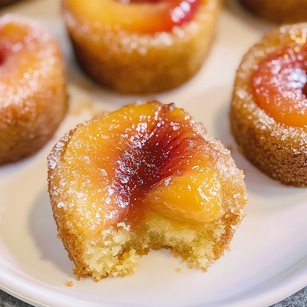 Peach Upside Down Mini Cakes
