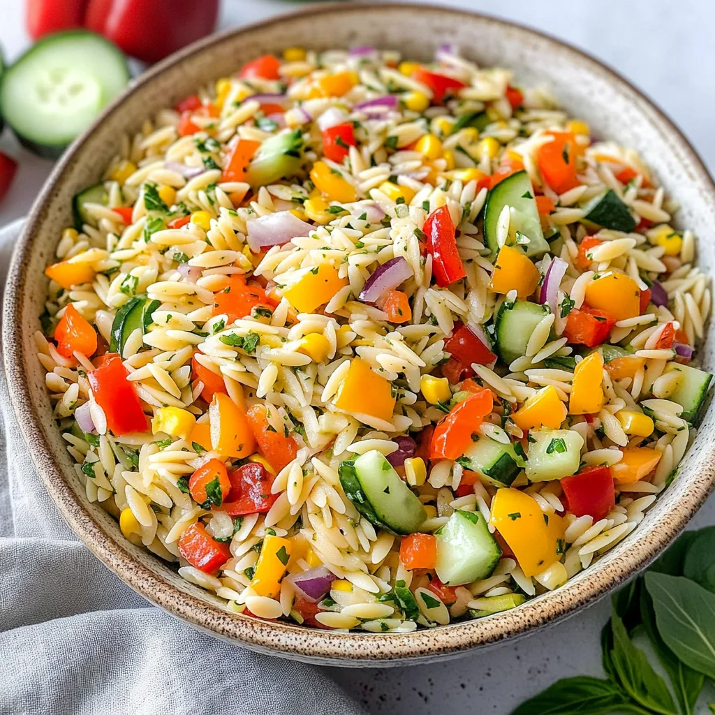 Rainbow Orzo Salad