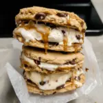 Vanilla Caramel Swirl Ice Cream Sandwiches