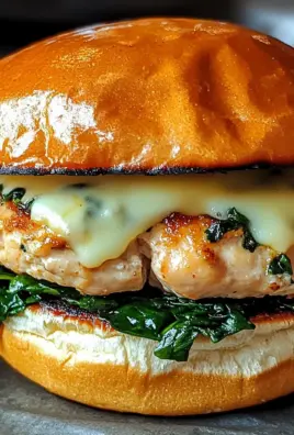 White Cheddar Spinach Chicken Burgers
