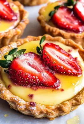 Strawberry Honey Custard Tarts with Lemon Curd