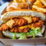 The Best Panbread with Crispy Chicken Burger