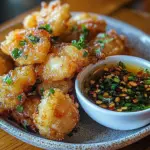 Vietnamese Style Shrimp Fritters with Nuoc Cham Dipping Sauce