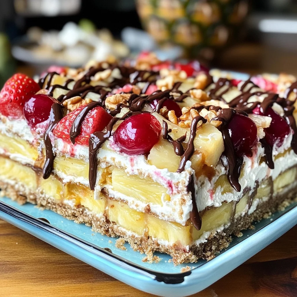 Banana Split Icebox Cake