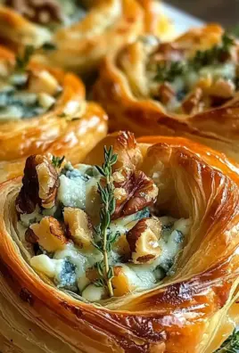 Blue Cheese Walnut Thyme Puff Pastry Twirl Recipe