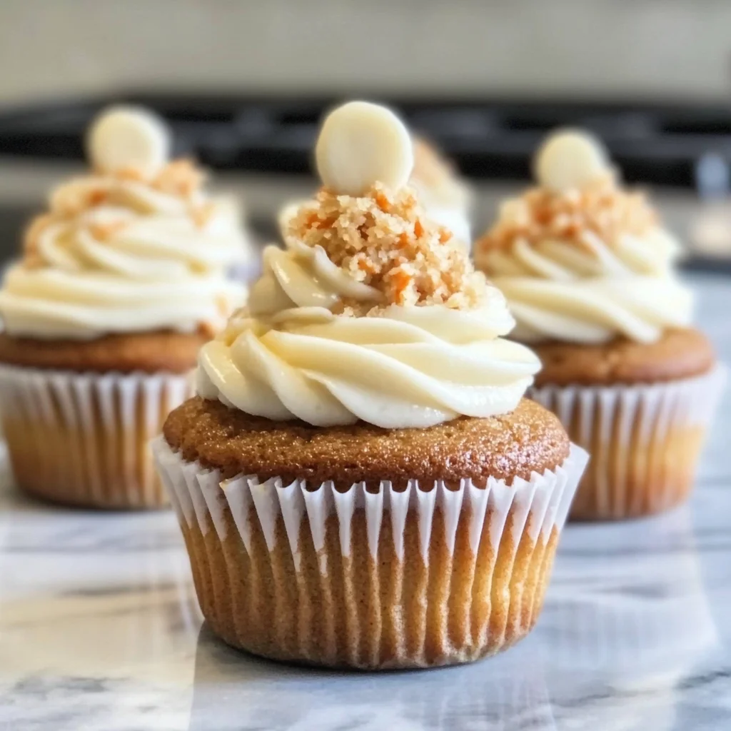 Carrot Cake Cupcakes with Brown Butter Cream Cheese Frosting