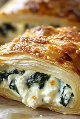 Cheese and Spinach Stuffed Pastry