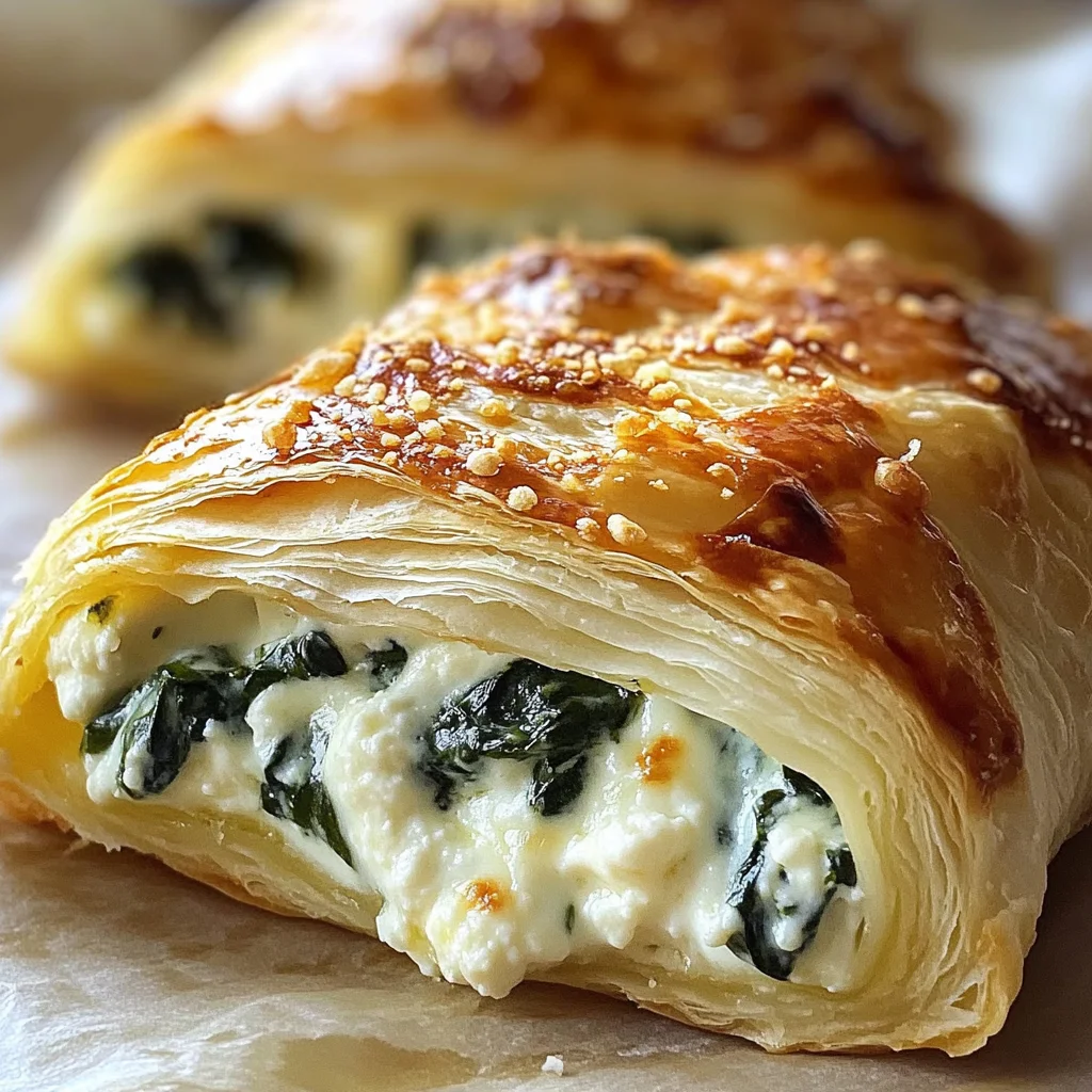Cheese and Spinach Stuffed Pastry