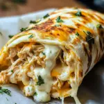 Cheesy Garlic Chicken Wraps