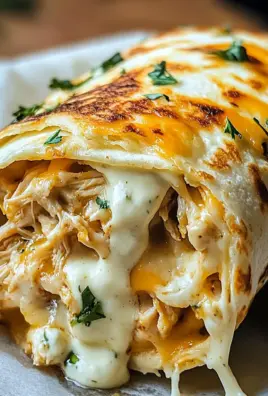 Cheesy Garlic Chicken Wraps