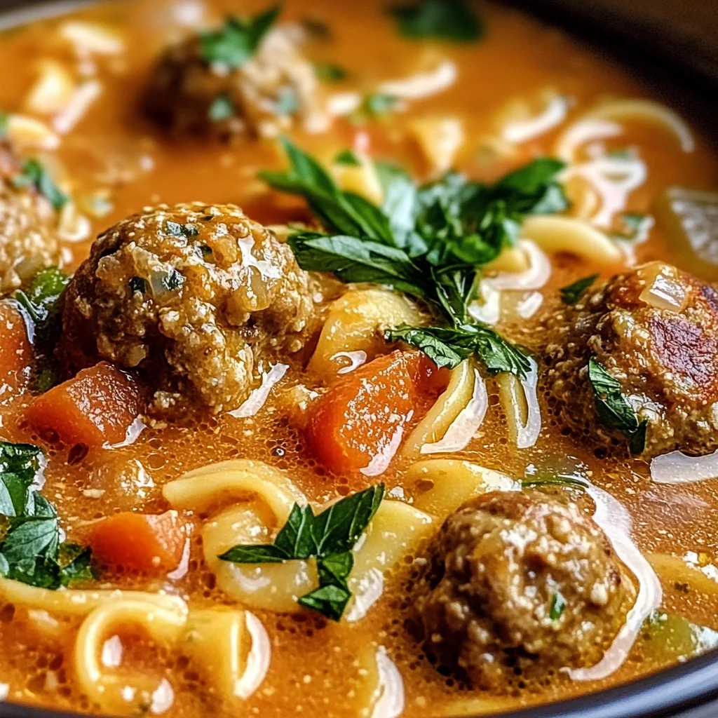 Creamy Italian Meatball Soup