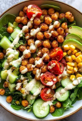 Crispy Chili Lime Garbanzo Beans Salad