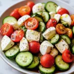 Fresh Cucumber Caprese Salad
