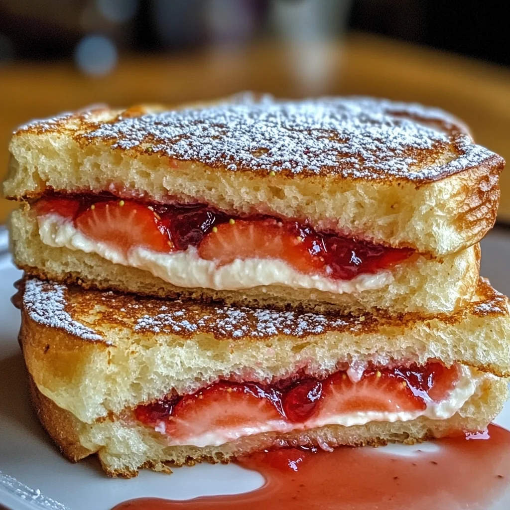Fried Strawberry Cheesecake Sandwiches