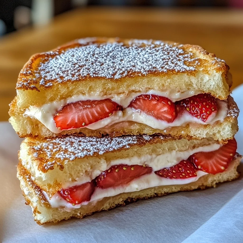 Fried Strawberry Cheesecake Sandwiches