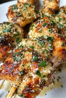 Garlic Parmesan Chicken Skewers