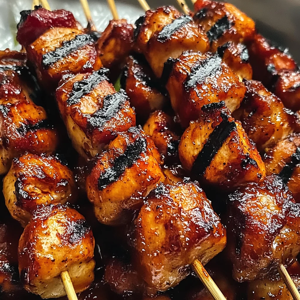 Grilled Honey BBQ Bacon Chicken Kabobs: A Must-Try Delight!