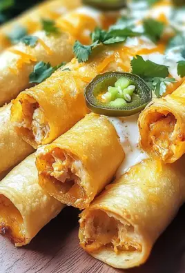 Jalapeño Popper Chicken Taquitos
