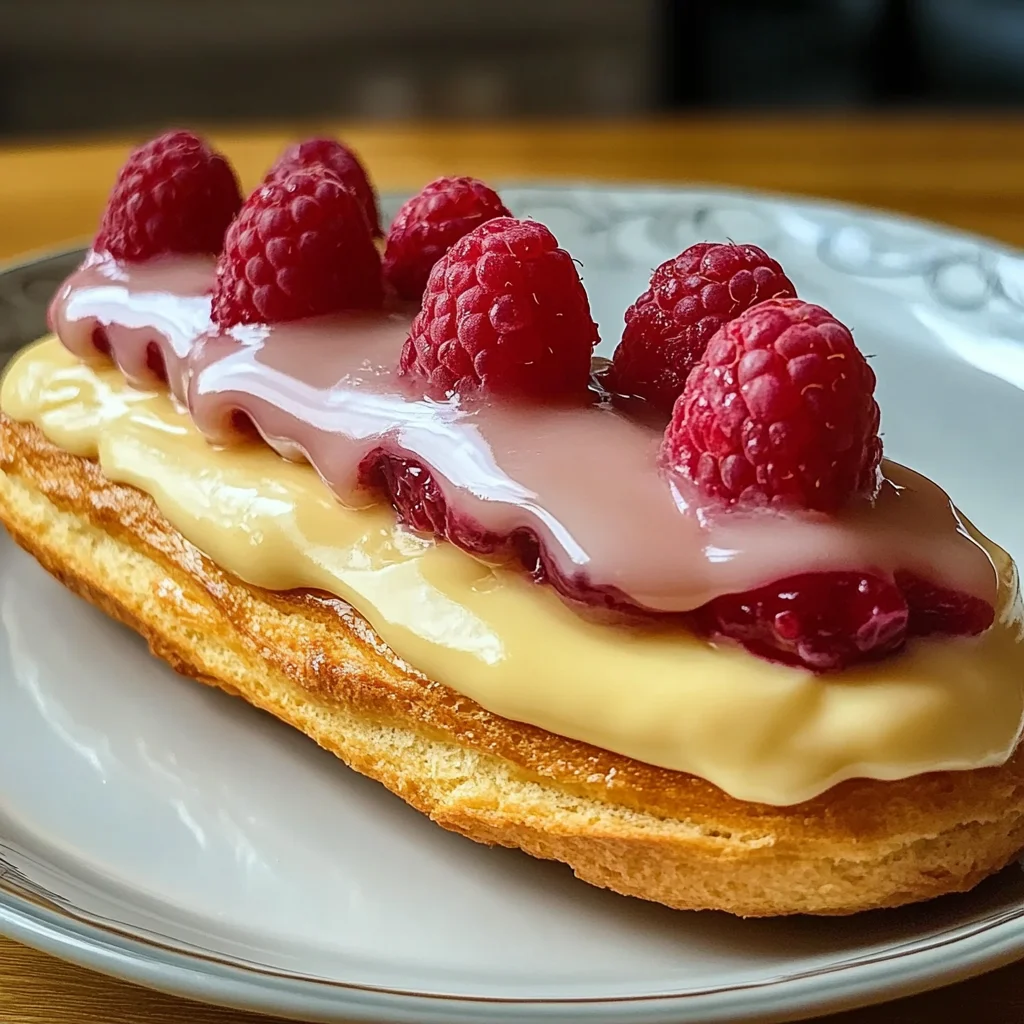 Lemon Raspberry Eclairs