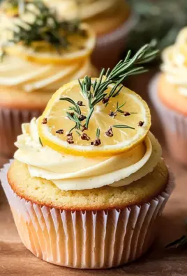 Lemon, Thyme, and Rosemary Cupcakes