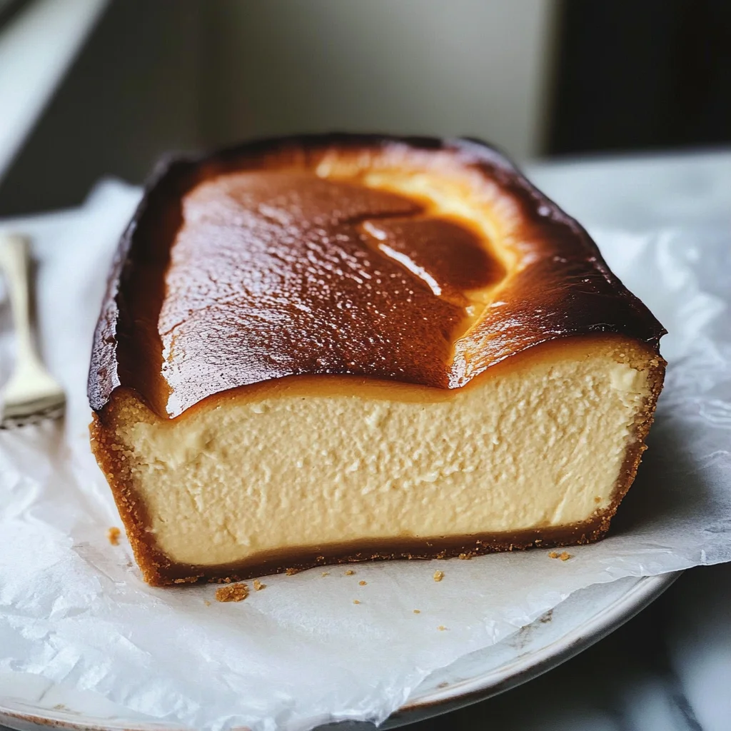 Loaf Pan Basque Cheesecake