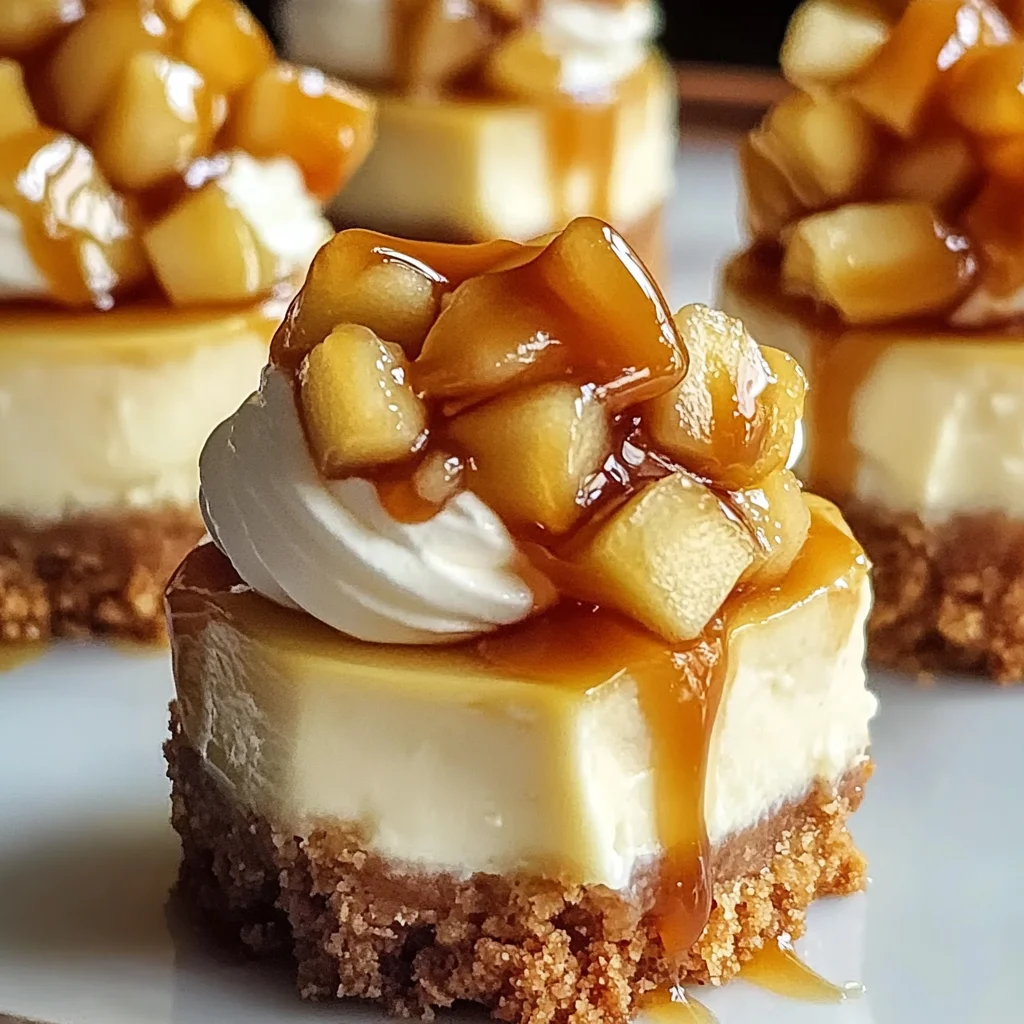 Mini Caramel Apple Cheesecake Bites - Irresistible Treats