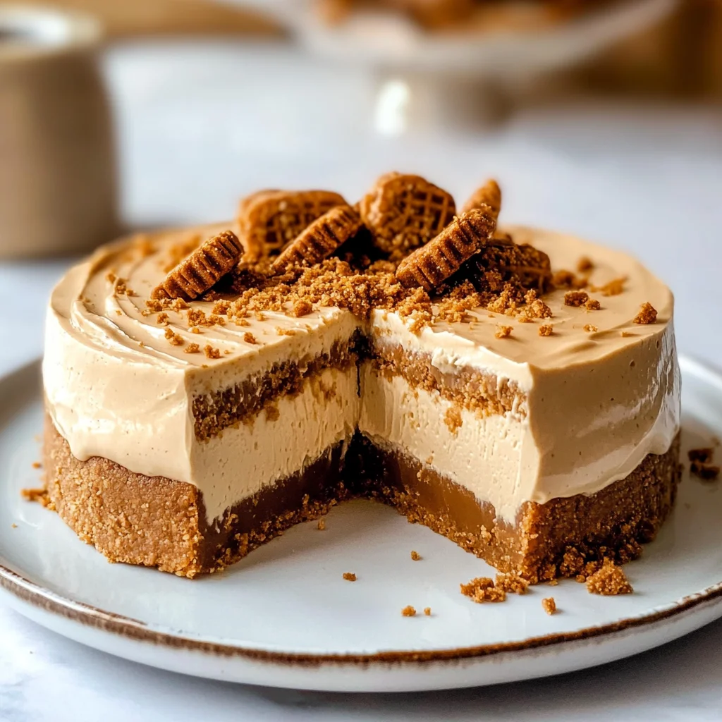 No Bake Biscoff Cheesecake