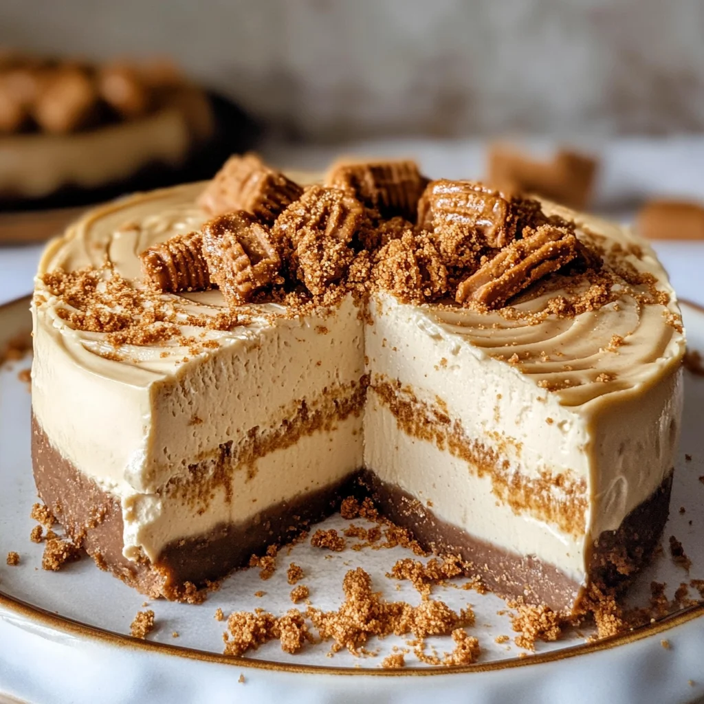 No Bake Biscoff Cheesecake
