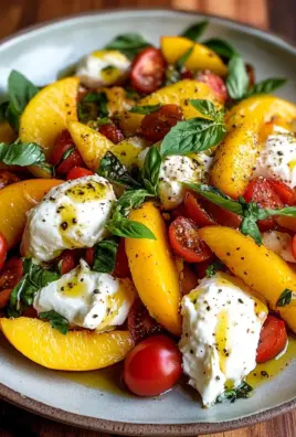 Peach Burrata Salad With Champagne Vinaigrette