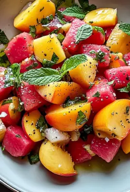 Refreshing Peach Watermelon Salad
