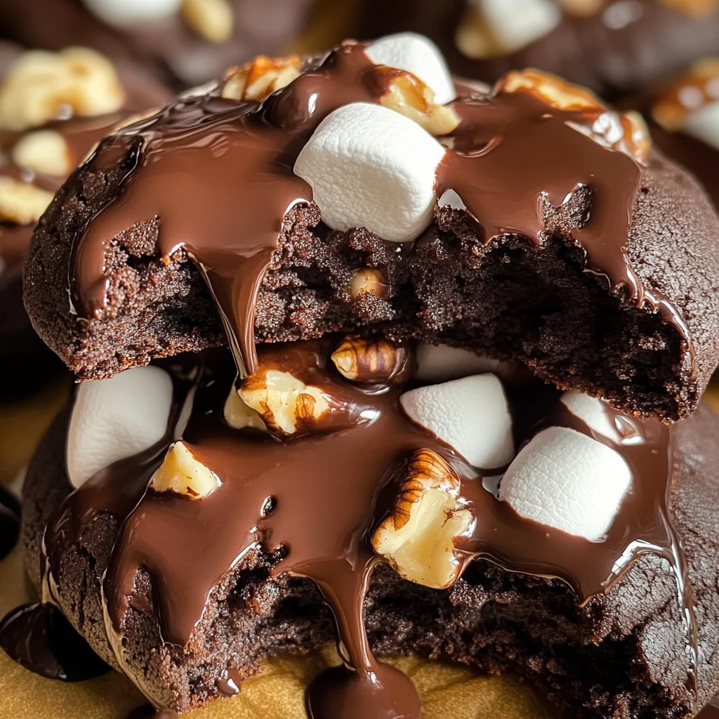 Rocky Road Chocolate Fudge Cookies