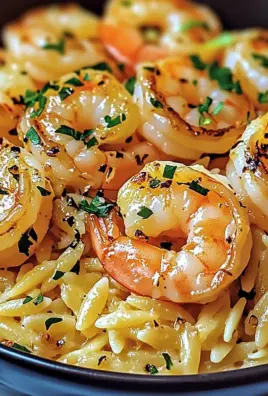 Shrimp Orzo in Lemon Garlic Sauce