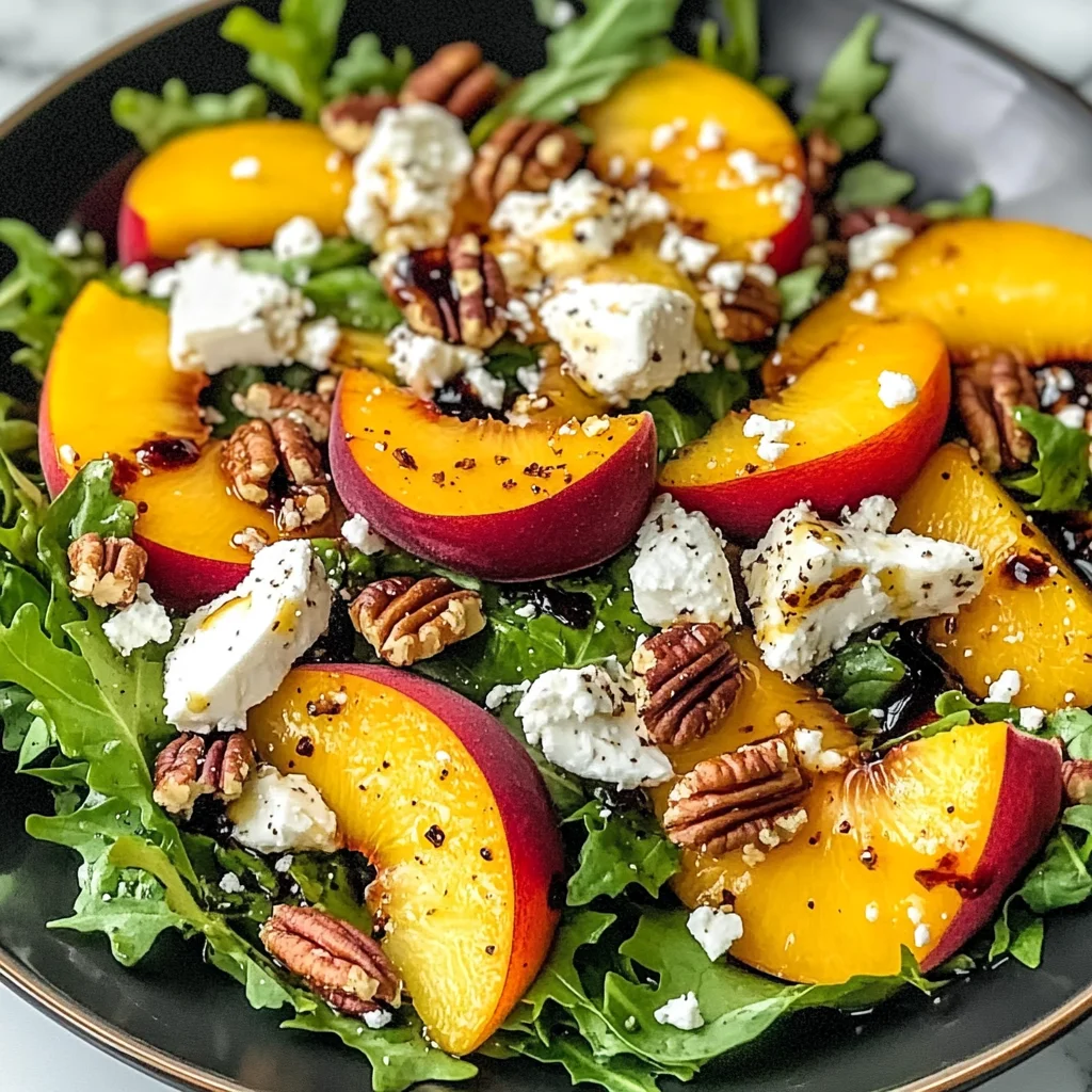 Simple Peach Feta Salad