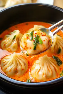 Soup Dumplings in Creamy Gochujang Sauce