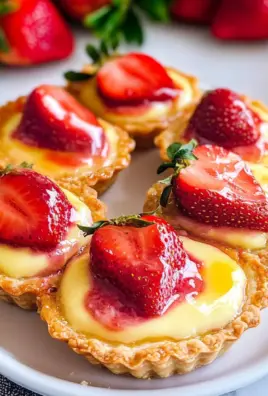 Strawberry Honey Custard Tarts with Lemon Curd