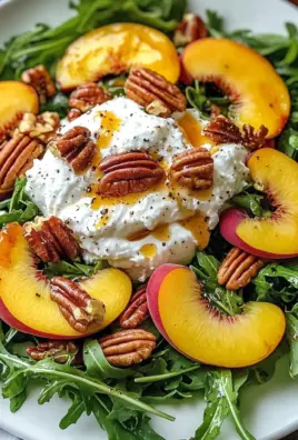 Summer Peach Salad with Burrata Recipe