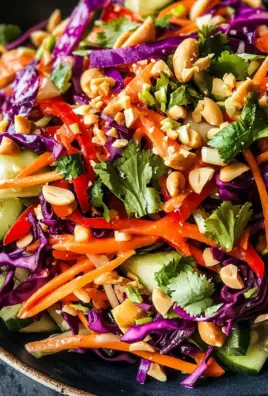 Thai Peanut Crunch Salad with Spicy Lime Dressing