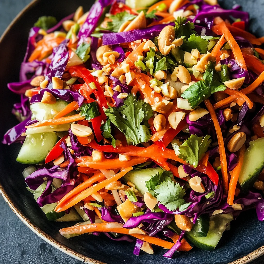 Thai Peanut Crunch Salad with Spicy Lime Dressing