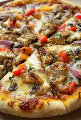 White Chicken & Garlic Pizza