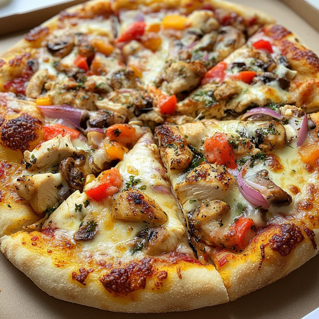 White Chicken & Garlic Pizza