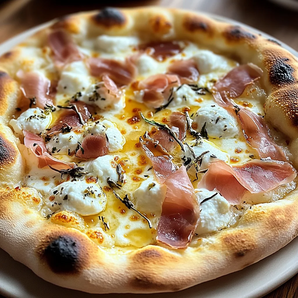 White Pizza with Prosciutto & Hot Honey
