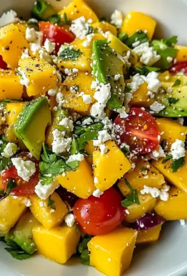 Avocado Mango Salad with Zesty Lime Dressing