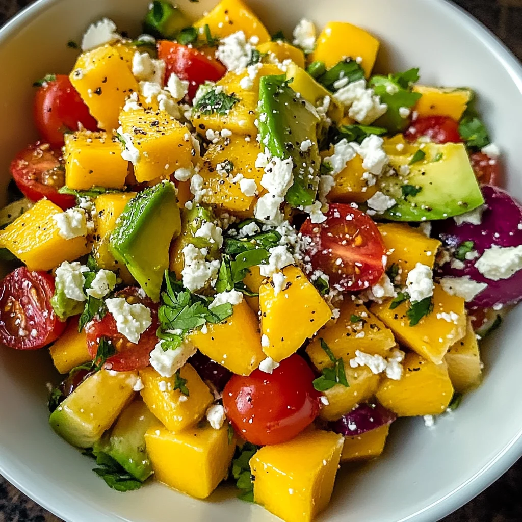 Avocado Mango Salad with Zesty Lime Dressing