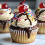 Banana Split Cupcakes