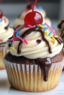 Banana Split Cupcakes