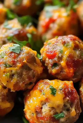 Cheesy Rotel Sausage Balls