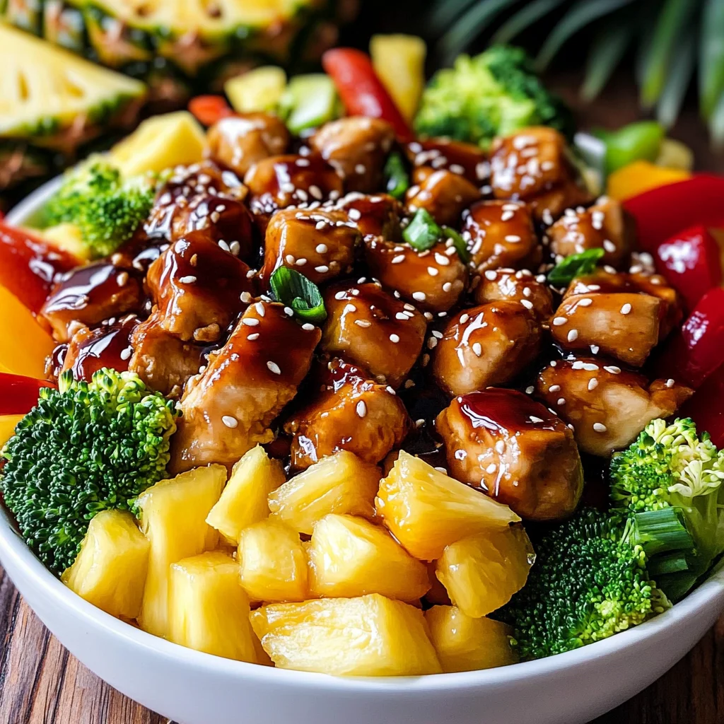Chicken Teriyaki Pineapple Bowls Recipe